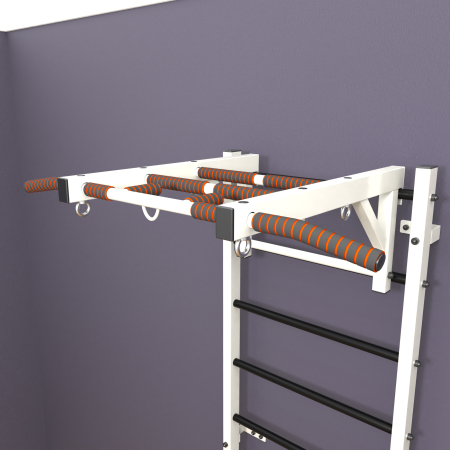 картинка Шведская стенка «LittleSport» Л Белый черные ступени от магазина Лазалка