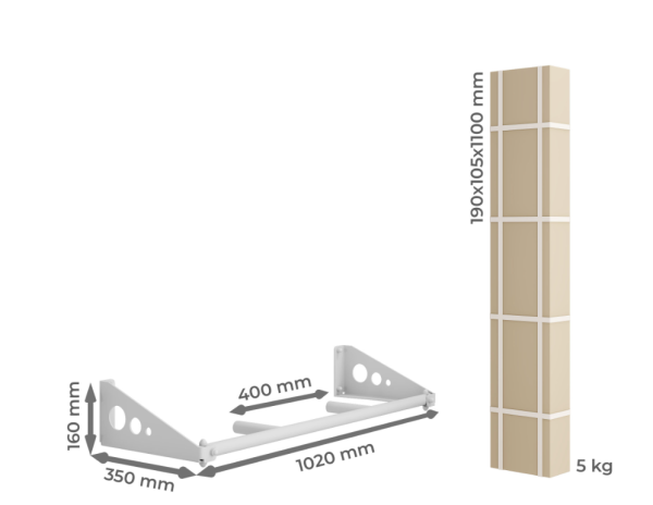 картинка Турник настенный с узким хватом 1000мм от магазина Лазалка