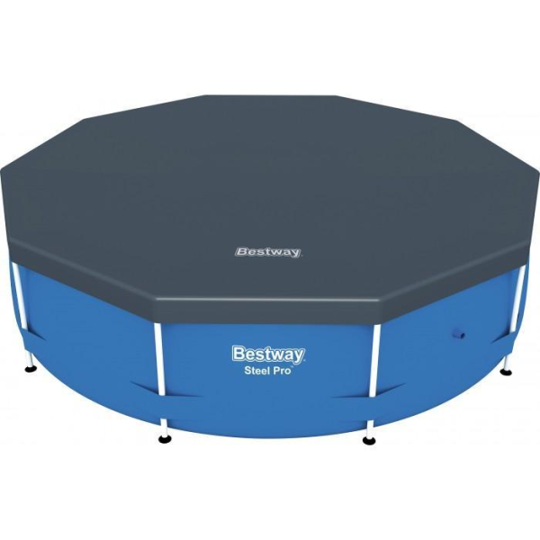 картинка Каркасный бассейн, 457х122 см, 16015 л.,фильтр-насос 3028л/ч, тент, лестница , Bestway, 56438 BW от магазина Лазалка