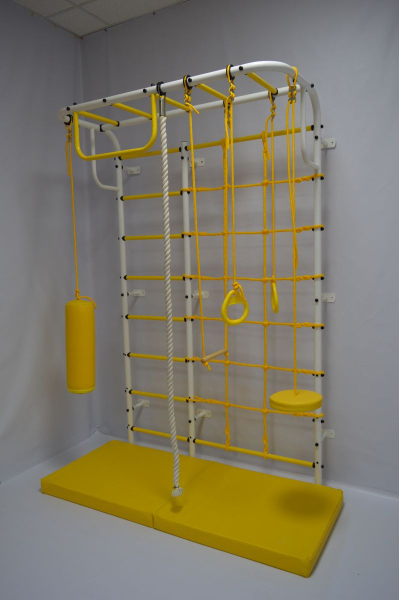 Детский спортивный комплекс "Пионер-С104" макси (белый-желтый)