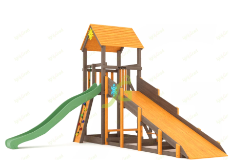 картинка Всесезонная площадка IgraGrad С Tower со скалодромом SF1 от магазина Лазалка