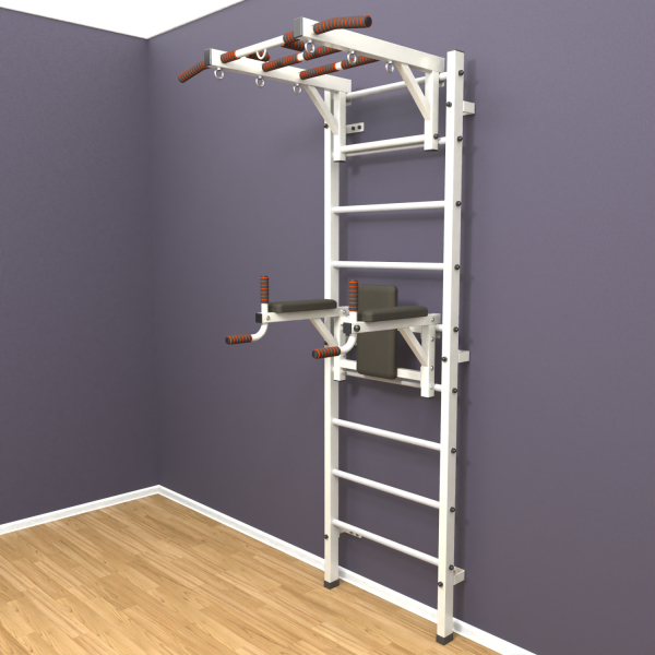 Шведская стенка «LittleSport» Л 2.0 Белый белые ступени