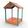 картинка Детская деревянная песочница с крышей "Вега" от магазина Лазалка