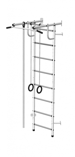 Детский спортивный комплекс ДСК "Пионер-с2у"(пристеночный) белый-серый