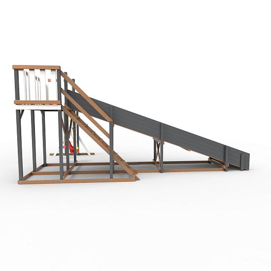 Детская площадка - деревянная горка Пикник "Зима №3" Ультра с рукоходом