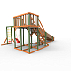 Детская площадка - деревянная горка Пикник "Зима №3" Вега с рукоходом