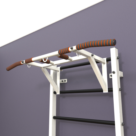 Шведская стенка «LittleSport» ПУ Белый черные ступени