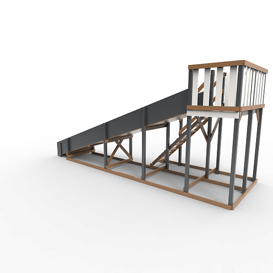 Детская площадка - деревянная горка Пикник "Ультра Зима №3"