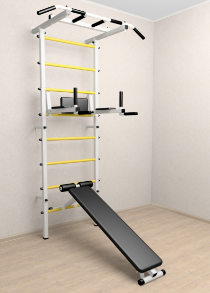 картинка Шведская стенка Sv Pro 804 (Турник Pro/Брусья/стойка/Скамья) от магазина Лазалка