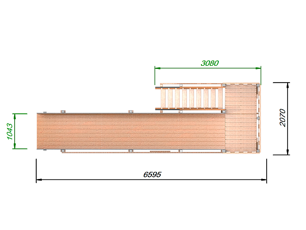 Детская площадка - деревянная горка Пикник "Ультра Зима №3"