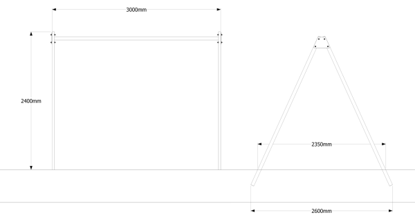 картинка Уличные качели Sv Sport УК163.2В1 (3.0м/Гнездо 115см/Подвесы на втулке 1к) от магазина Лазалка