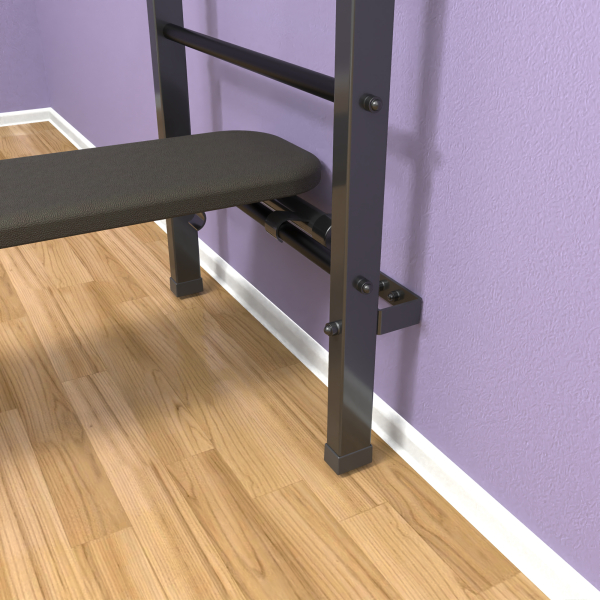 Шведская стенка «LittleSport» Л 3.0 Графит черные ступени