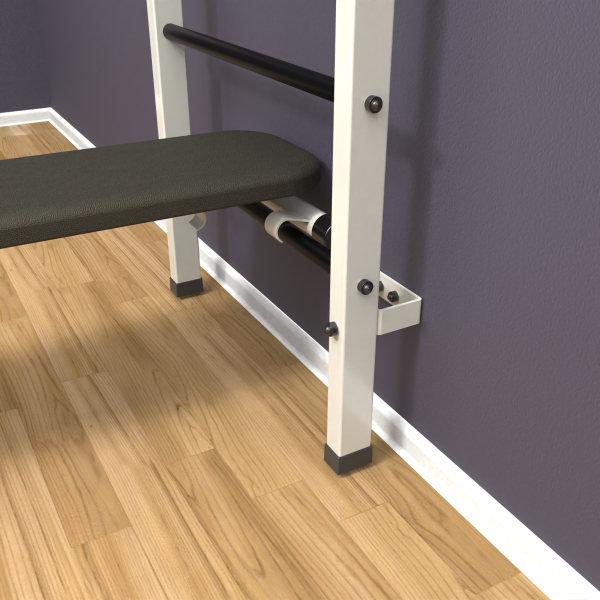 Шведская стенка «LittleSport» Л 3.0 Белый черные ступени