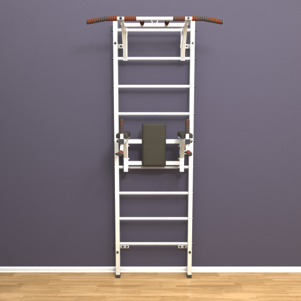 Шведская стенка «LittleSport» ПУ 2.0 Белый белые ступени